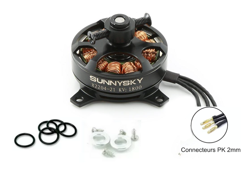 Moteur X2204 1800kv Sunnysky  Moteurs Brushless